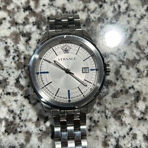 Versace sapphire crystal ss watch